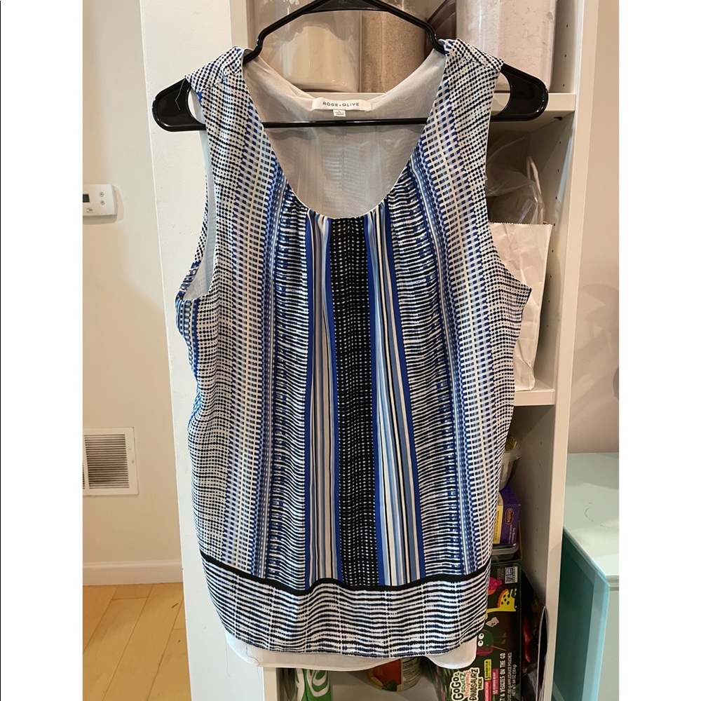 Rose + Olive Tank Blouse, Women’s Size L